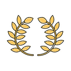 Fototapeta na wymiar wreath leafs crown icon vector illustration design