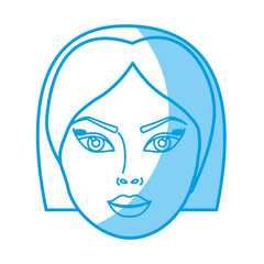 cartoon woman face icon over white background. vector illustration