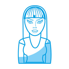 cartoon woman icon over white background. vector illustration