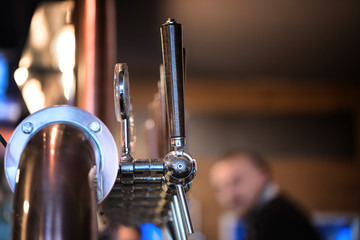 Beer tap with wooden handle