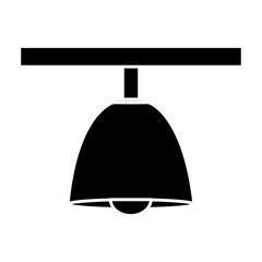 bell icon over white background. vector illustration