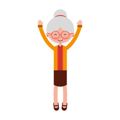cute grandmother avatar character vector illustration design