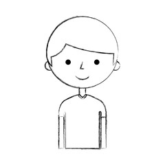 young boy avatar character vector illustration design