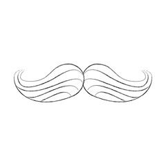 mustache hipster isolated icon vector illustration design