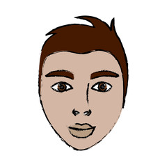 cartoon man icon over white background. colorful design. vector illustration