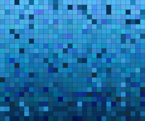 Blue horizontal seamless background. Square tile of blue shades