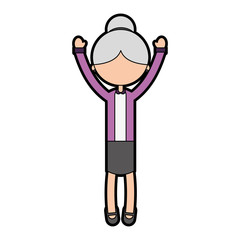cute grandmother avatar character vector illustration design