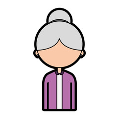 Fototapeta premium cute grandmother avatar character vector illustration design