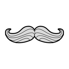 mustache hipster isolated icon vector illustration design