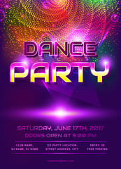 Dance party invitation.