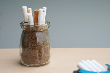 May 31st World No Tobacco Day, No Smoking Day, Stop Smoking Concept and Between tobacco and the health, choose health.