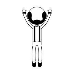 cute grandfather avatar character vector illustration design