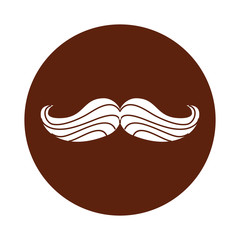 mustache hipster isolated icon vector illustration design