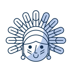 native American character icon vector illustration design
