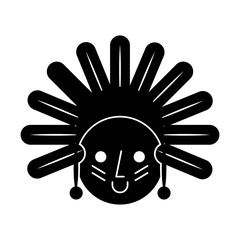 native American character icon vector illustration design