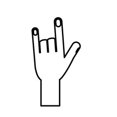 Human hand icon over white background. vector illustration