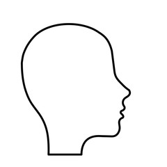 man head icon over white background. vector illustration
