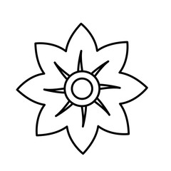 beautiful flower icon over white background. vector illustration