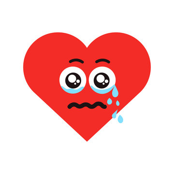 Crying heart vector illustration
