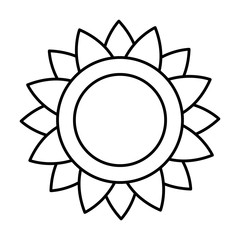 beautiful flower icon over white background. vector illustration
