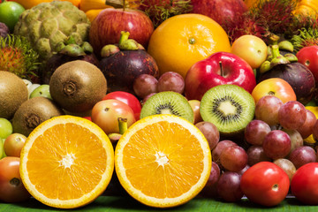 Fruits and vegetables for eating healthy
