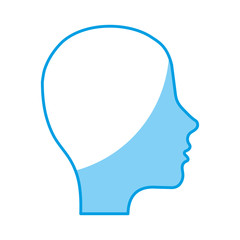 man avatar icon over white background. vector illustration