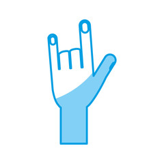 Human hand icon over white background. vector illustration