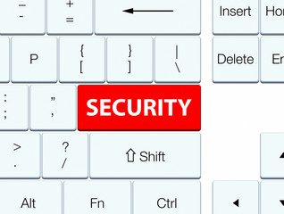 Security red keyboard button