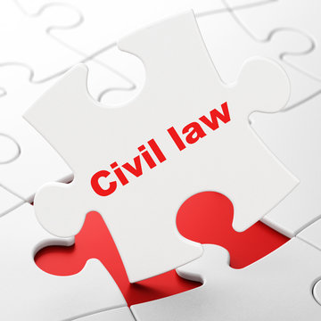 Law concept: Civil Law on puzzle background