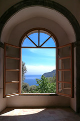Open window on the Mediterranean sea