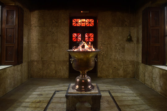 Atash Beram fire temple, fire place of Ahura Mazda in Yazd, Iran