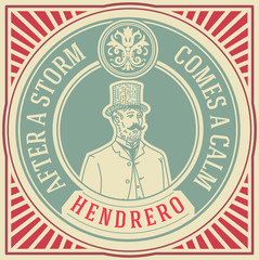 Retro badge with elements