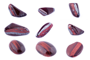 Collection of stone mineral Bull's Eye (Red Tiger's Eye)