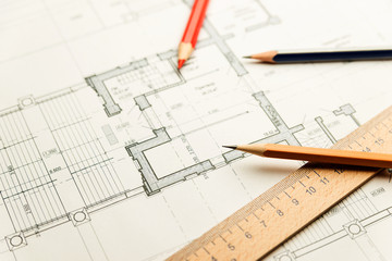 On the sheet of the drawing is a pencils