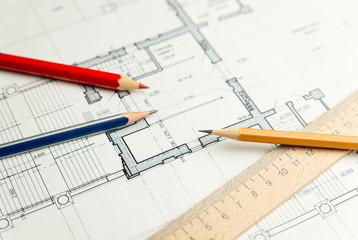 On the sheet of the drawing is a pencils