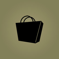 shopping bag icon. flat design