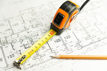 On the sheet of the drawing is a pencil