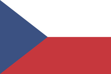 Flag of Czech vector of the world.Vector