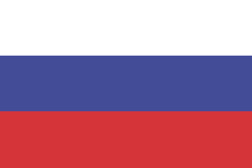 Flag of Russia vector of the world.Vector