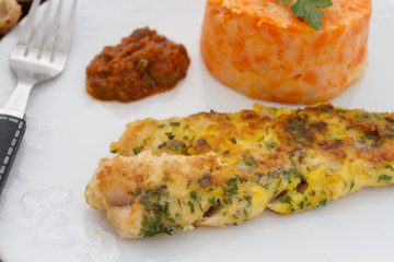 filet de poisson et purée