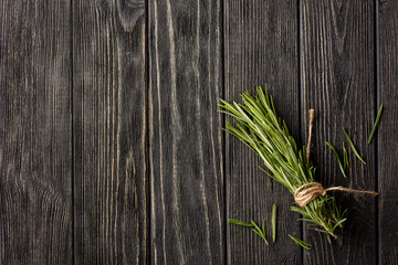 Fresh rosemary on the table
