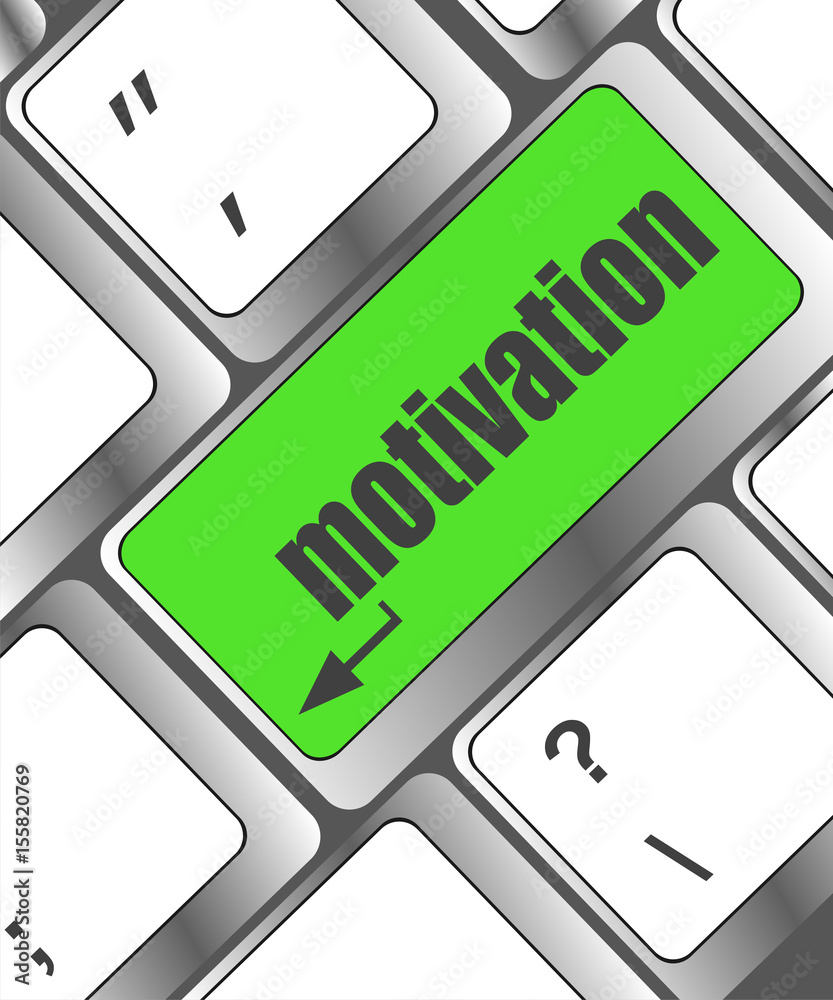 Poster motivation enter button on computer keyboard key