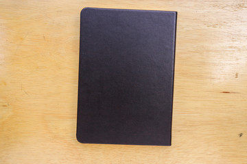 Books on a wooden table