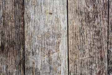 Close up of gray wooden fence panels