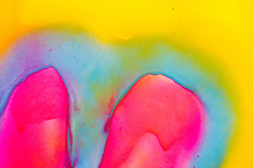 Abstract colorful fluorescent blue, yellow, pink color