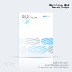 Abstract annual report, business vector template. Brochure desig
