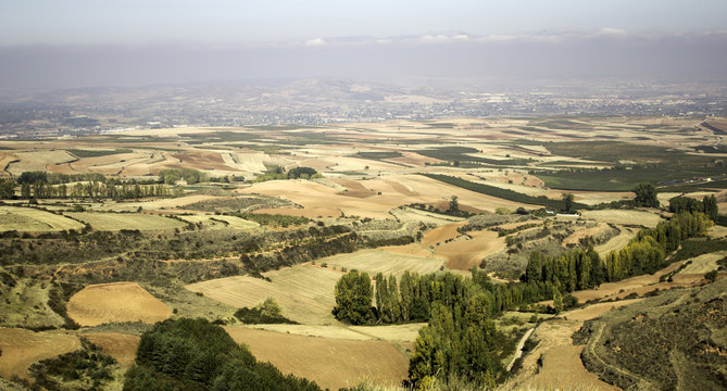 Aerial view countryside