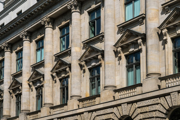 historic building facade with columns