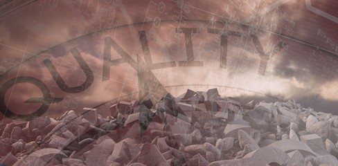 Composite image of grey rocks 