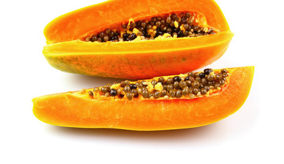 Papaya isolated on white background